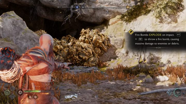 Za wejściem do jamy będzie czekać Bersgra z kilkoma pomocnikami - God of War Ragnarok: Zaginiony skarb (The Lost Treasure) - przysługa, solucja, opis przejścia - God of War Ragnarok - poradnik do gry