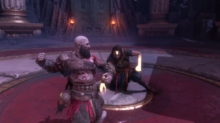 Dalsza walka będzie przebiegać w taki sam sposób jak pierwsza faza tego pojedynku - GoW Ragnarok Valhalla: Tyr - God of War Ragnarok - poradnik do gry