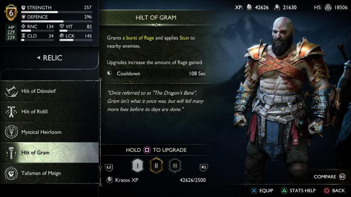 Aktywowanie reliktu daje wybuch Szału i nakłada status ogłuszenia na pobliskich wrogów - God of War Ragnarok: Lista wszystkich reliktów i rękojeści (Relics and Hilts) - God of War Ragnarok - poradnik do gry