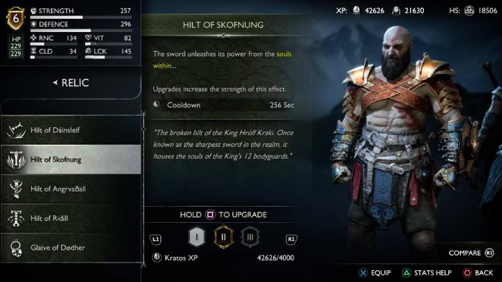 Aktywowany relikt przywołuje kilka widmowych mieczy, które atakują pobliskich wrogów - God of War Ragnarok: Lista wszystkich reliktów i rękojeści (Relics and Hilts) - God of War Ragnarok - poradnik do gry