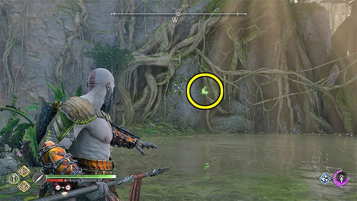 Kruk lata nad rzeką na zachód od Południowej dziczy - God of War Ragnarok: Południowa dzicz (The Southern Wilds), Vanaheim - sekrety, znajdźki - God of War Ragnarok - poradnik do gry