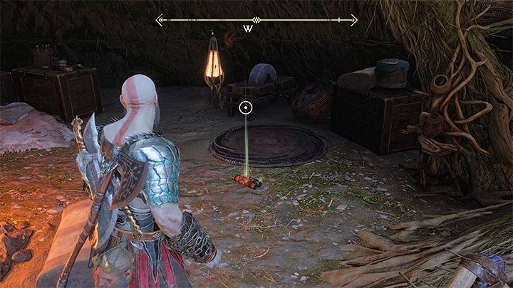 Zwój leży na ziemi w centralnej części obozu (tej z przyjaźnie nastawionymi NPC-ami) - God of War Ragnarok: Obóz Frejra (Freyrs Camp), Vanaheim - sekrety, znajdźki - God of War Ragnarok - poradnik do gry