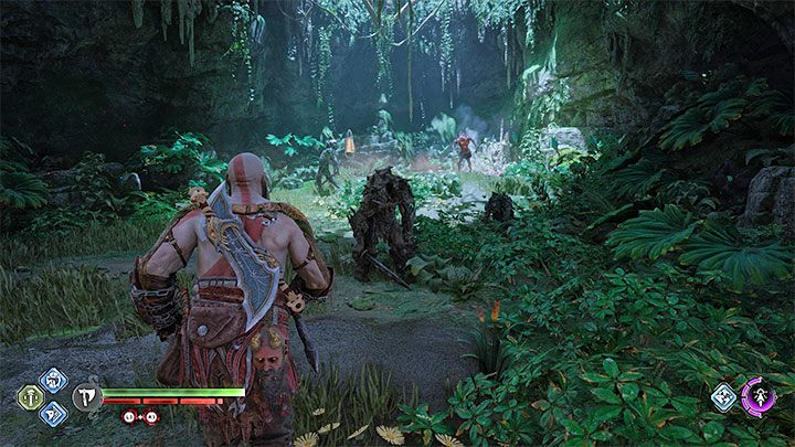 Pomóżcie sobie użyciem włóczni - wbijcie ją do otworu i stwórzcie drążek - God of War Ragnarok: Opuszczona wioska (The Abandoned Village), Vanaheim - sekrety, znajdźki - God of War Ragnarok - poradnik do gry