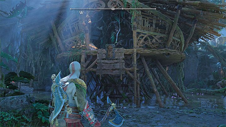 Legendarna skrzynia jest na piętrze jednej z chatek w wiosce - God of War Ragnarok: Opuszczona wioska (The Abandoned Village), Vanaheim - sekrety, znajdźki - God of War Ragnarok - poradnik do gry