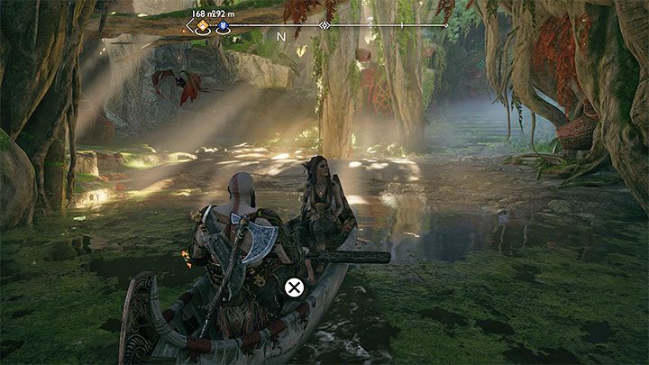Zbadajcie północną część regionu (na wschód od Placu Pielgrzyma) i wpłyńcie łodzią do wielkiego drzewa - God of War Ragnarok: Delta rzeczna (River Delta), Vanaheim - sekrety, znajdźki - God of War Ragnarok - poradnik do gry