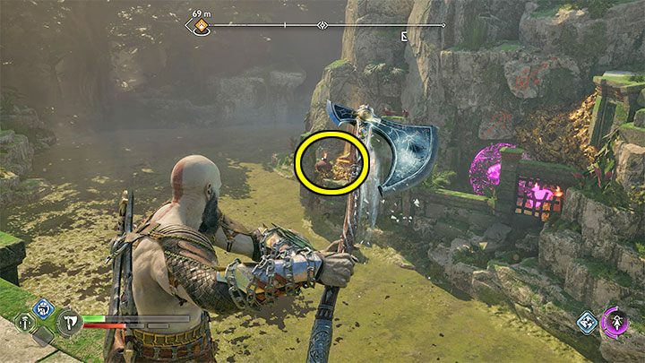 Dotarcie do Legendarnej skrzyni jest możliwe wyłącznie od strony regionu Zasnute przejście (The Veiled Passage) - jest on na południowy-wschód od Ruin wśród klifów - God of War Ragnarok: Ruiny wśród klifów (Cliffside Ruins), Vanaheim - sekrety, znajdźki - God of War Ragnarok - poradnik do gry