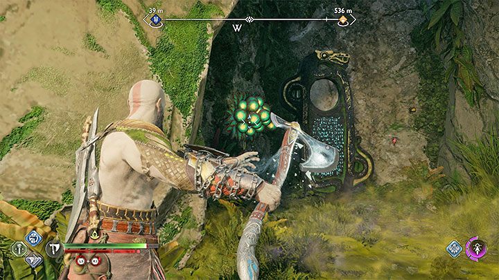 Wdrapcie się po ścianie na wyższy poziom Kaskad Bogini - God of War Ragnarok: Kaskady Bogini (Goddess Falls), Vanaheim - sekrety, znajdźki - God of War Ragnarok - poradnik do gry