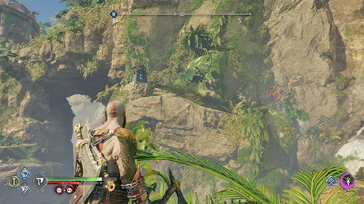 W celu otwarcia skrzyni musicie podpalić 3 pochodnie - God of War Ragnarok: Kaskady Bogini (Goddess Falls), Vanaheim - sekrety, znajdźki - God of War Ragnarok - poradnik do gry