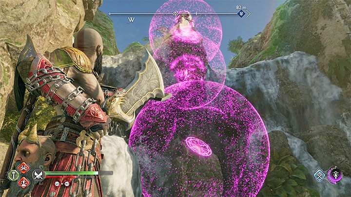 Pochodnia 3 jest na szczycie wodospadu - God of War Ragnarok: Kaskady Bogini (Goddess Falls), Vanaheim - sekrety, znajdźki - God of War Ragnarok - poradnik do gry