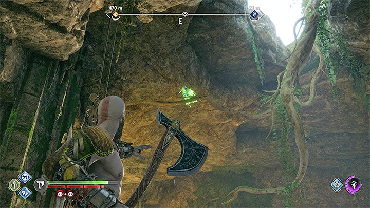 Kruk siedzi na gałęzi i możecie go znaleźć podczas przeprawy na północ przez Zasnute przejście - God of War Ragnarok: Zasnute przejście (The Veiled Passage), Vanaheim - sekrety, znajdźki - God of War Ragnarok - poradnik do gry