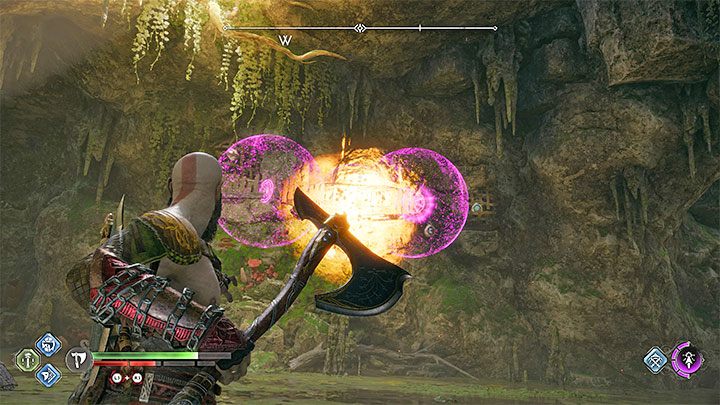 Utwórzcie teraz rząd 3 pieczęci - w ich zasięgu muszą znaleźć się wszystkie dzwony - God of War Ragnarok: Zasnute przejście (The Veiled Passage), Vanaheim - sekrety, znajdźki - God of War Ragnarok - poradnik do gry