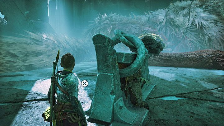 Liniowa ścieżka doprowadzi bohaterów do uwięzionego wilka Garma - God of War Ragnarok: Koszmary z Hel (Unleashing Hel) - solucja, opis przejścia - God of War Ragnarok - poradnik do gry