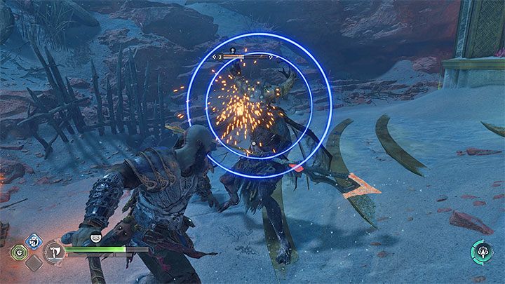 Ataki z niebieskimi pierścieniami pojawiają się począwszy od wizyty w Alfheim - korzystają z nich elfy (zarówno ciemne elfy, jak i elfy światła) - God of War Ragnarok: Jak reagować na kolory wrogich ataków - żółte, czerwone, niebieskie - God of War Ragnarok - poradnik do gry