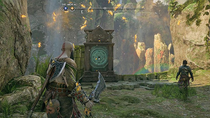 Zejdźcie na dół, dotrzyjcie do łańcucha i wdrapcie się na górę - God of War Ragnarok: Odblokowanie bramy do południowego Vanaheim (Ruiny wśród klifów) - God of War Ragnarok - poradnik do gry