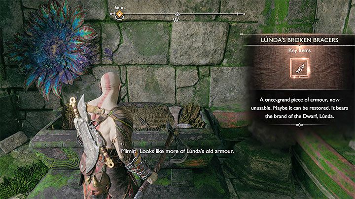 Na górze możecie znaleźć czerwoną skrzynię z uszkodzonym fragmentem pancerza - God of War Ragnarok: Zaginiony pancerz Lundy (Lundas Lost Armour) - 3 części pancerza w Vanaheim - God of War Ragnarok - poradnik do gry