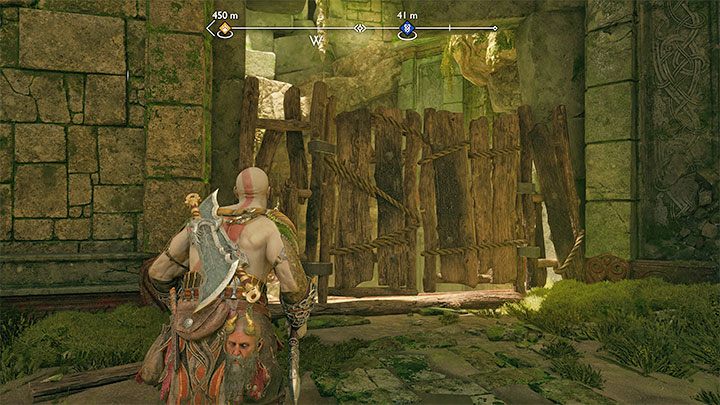 Zasnute przejście bada się od południa i musicie kierować się na północ - God of War Ragnarok: Zaginiony pancerz Lundy (Lundas Lost Armour) - 3 części pancerza w Vanaheim - God of War Ragnarok - poradnik do gry