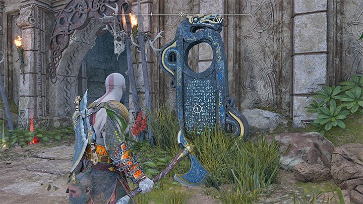 Tablica z runami jest obok wejścia do tunelu - God of War Ragnarok: Zapadliska (The Sinkholes), Vanaheim - sekrety, znajdźki - God of War Ragnarok - poradnik do gry