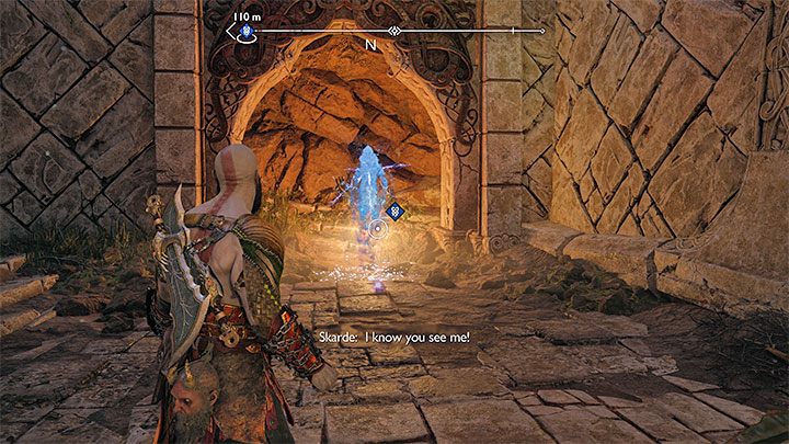 Przysługę tę możecie odblokować odnajdując zjawę o imieniu Skarde - przebywa ona w jaskiniach w południowej części Zapadlisk - God of War Ragnarok: Zapadliska (The Sinkholes), Vanaheim - sekrety, znajdźki - God of War Ragnarok - poradnik do gry