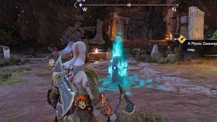 Nagrobek jest na małej wyspie w południowo-wschodniej części regionu - God of War Ragnarok: Zapadliska (The Sinkholes), Vanaheim - sekrety, znajdźki - God of War Ragnarok - poradnik do gry