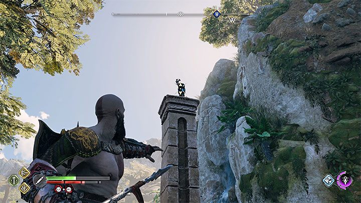 Skrzynię możecie otworzyć dzięki zniszczeniu 3 totemów - God of War Ragnarok: Zapadliska (The Sinkholes), Vanaheim - sekrety, znajdźki - God of War Ragnarok - poradnik do gry