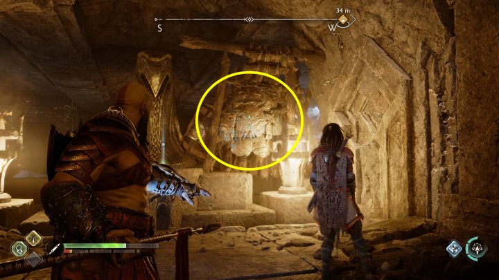 Zeskoczcie w dół i przesuńcie łańcuch, który odsłoni komnatę pod ziemią - God of War Ragnarok: Wioślarze (The Oarsmen), Midgard - sekrety, znajdźki - God of War Ragnarok - poradnik do gry