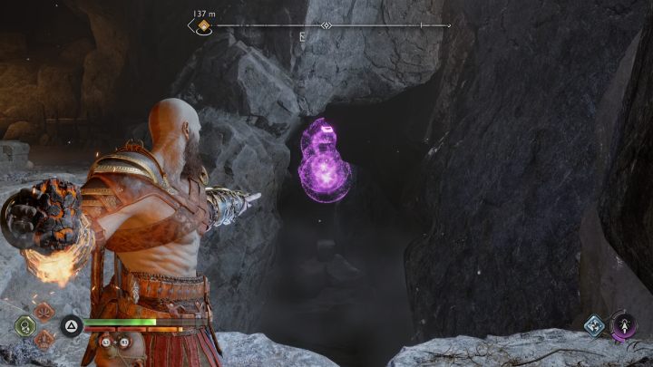 3 pochodnia jest poza zasięgiem Ostrzy Chaosu i bomby - God of War Ragnarok: Kryjówka Łupieżców (Rider Hideout), Midgard - sekrety, znajdźki - God of War Ragnarok - poradnik do gry