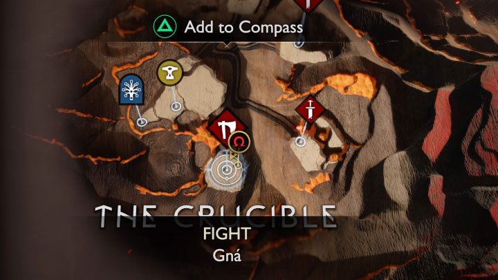 Dotrzecie do celowo na arenę, na której przebywa Gna - God of War Ragnarok: Tygiel (The Crucible), Muspelheim - sekrety, znajdźki - God of War Ragnarok - poradnik do gry