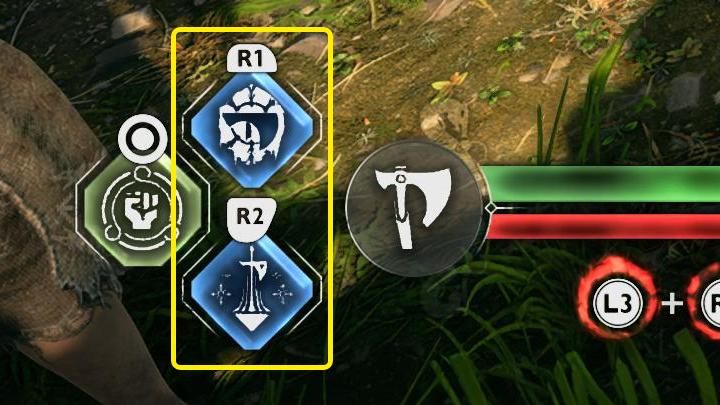 Ikonę ataków runicznych znajdziecie w lewym dolnym rogu ekranu, w miejscu zaznaczonym na powyższym obrazku - God of War Ragnarok: Jak aktywować ataki runiczne? - God of War Ragnarok - poradnik do gry