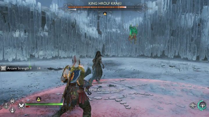 Czerwone okręgi na ziemi - To czerwony atak - God of War Ragnarok: Jak pokonać finałowego berserka Król Hrolf Kraki (King Hrolf Kraki)? - God of War Ragnarok - poradnik do gry
