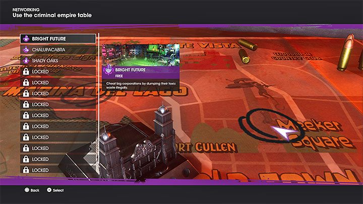 Powrócicie do kościoła i odblokowany zostanie stół przestępczego imperium - służy on do zarządzania przedsięwzięciami - Saints Row 2022: Networking - solucja, opis przejścia - Saints Row - poradnik do gry
