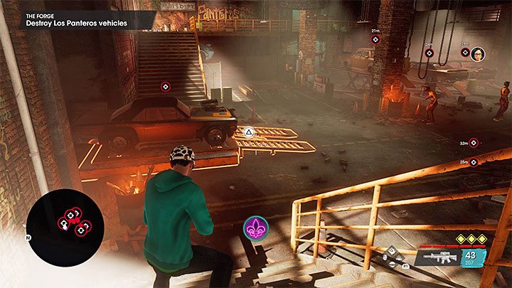 W niszczeniu wrogich pojazdów mogą pomagać szybkie strzały (Quickshot) wymierzone w okoliczne obiekty - Saints Row 2022: Kuźnia (The Forge) - solucja, opis przejścia - Saints Row - poradnik do gry