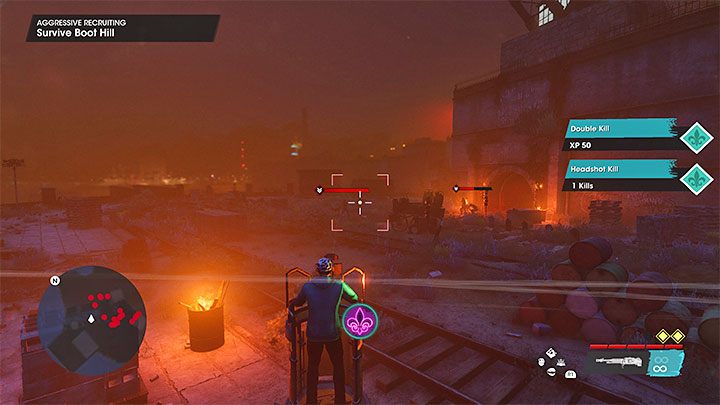 W lokacji, w której przebywał boss, jest też stacjonarne działko - pozbądźcie się jego operatora (najlepiej celnym strzałem w głowę) i przejmijcie wieżyczkę - Saints Row 2022: Agresywne werbowanie (Aggressive Recruiting) - solucja, opis przejścia - Saints Row - poradnik do gry