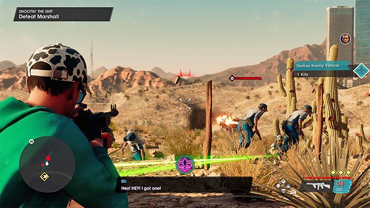 W okolicy pojawią się wrodzy najemnicy Marshall - Saints Row 2022: Strzelanie do tego i owego (Shootin the Sh*t) - solucja, opis przejścia - Saints Row - poradnik do gry