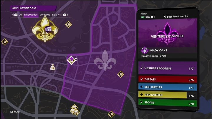 Aktywność Tajna historia znajduje się w północno zachodniej części dzielnicy Wschodnia Providencia - Saints Row 2022: Odkrycia (Wschodnia Providencia)- lista i opisy aktywności - Saints Row - poradnik do gry