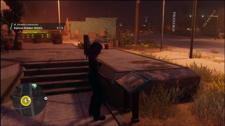Kolejny punkt znajduje się przy głównej drodze, zaraz obok niewielkich kamiennych schodów - Saints Row 2022: Odkrycia (Wschodnia Providencia)- lista i opisy aktywności - Saints Row - poradnik do gry
