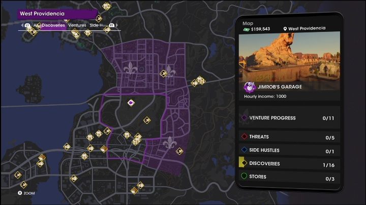 Aktywność Tajna historia znajduje się w północnej części dzielnicy Zachodnia Providencia, zaraz przy jednej z głównych dróg - Saints Row 2022: Odkrycia (Zachodnia Providencia) - lista i opisy aktywności - Saints Row - poradnik do gry