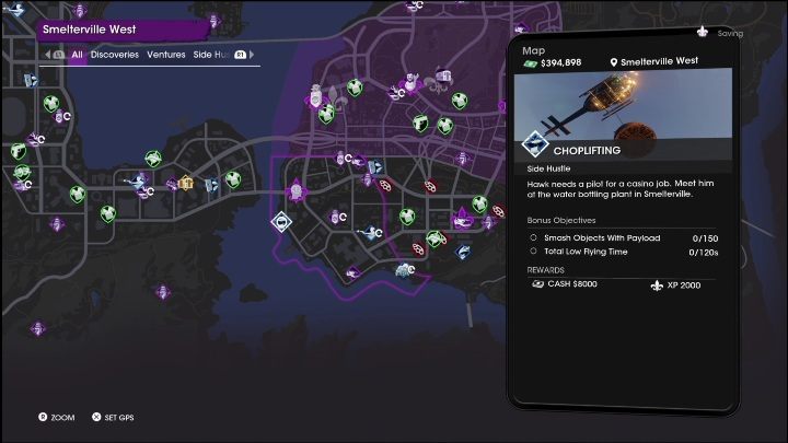 Nagrody za wykonanie aktywności pobocznej Podnoszenie ciężarów - Saints Row 2022: Skoki na boku (Zachodnie Smelterville) - lista i opisy aktywności - Saints Row - poradnik do gry