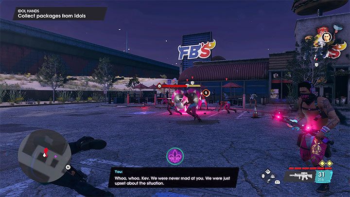Musicie teraz odwiedzić lokalny fast food - na parkingu spotkacie nową liczną grupę członku gangu Idolów - Saints Row 2022: Idole śmole (Idol Hands) - solucja, opis przejścia - Saints Row - poradnik do gry
