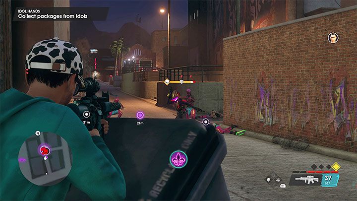 W alejce między budynkami do rozegrania jest ostatnia walka z Idolami - Saints Row 2022: Idole śmole (Idol Hands) - solucja, opis przejścia - Saints Row - poradnik do gry