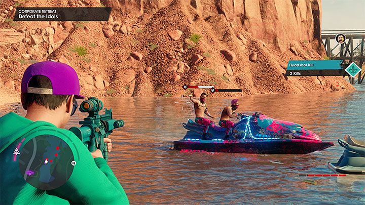 Po dotarciu do jeziora rozpoczną sie walki z Idolami, którzy przebywają w całej tej okolicy - Saints Row 2022: Wytchnienie od harówki (Corporate Retreat) - solucja, opis przejścia - Saints Row - poradnik do gry