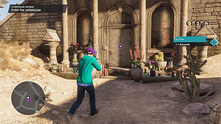 Do kryjówki dotrzecie tuż po zgubieniu pościgu i wejście do niej pokazuje obrazek - Saints Row 2022: Wytchnienie od harówki (Corporate Retreat) - solucja, opis przejścia - Saints Row - poradnik do gry