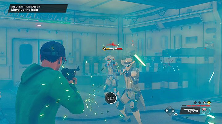 W jednym z wagonów dojdzie do rozpylenia gazu i ataku wrogów z zaskoczenia - Saints Row 2022: Wielki napad na pociąg (The Great Train Robbery) - solucja, opis przejścia - Saints Row - poradnik do gry