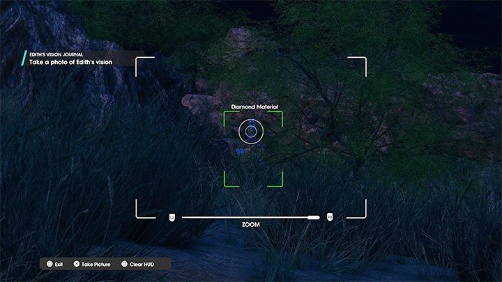 Musicie zbadać obszar obok jeziora (możecie stać przy asfaltowej drodze przecinającej żółty obszar do przeszukania) - znajdźcie krzaki z kryształami z powyższego obrazka - Saints Row: Cutting Edge - opis przedsięwzięcia, znajdźki Edith - Saints Row - poradnik do gry