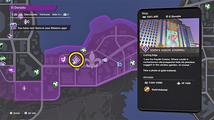 Z sekretem tym powiązany jest złoty materiał (Gold Material) - Saints Row: Cutting Edge - opis przedsięwzięcia, znajdźki Edith - Saints Row - poradnik do gry