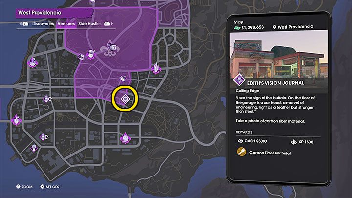 Z sekretem tym powiązany jest materiał włókna węglowego (Carbon Fiber Material) - Saints Row: Cutting Edge - opis przedsięwzięcia, znajdźki Edith - Saints Row - poradnik do gry