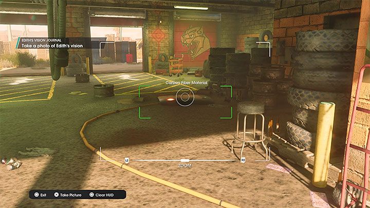 Po dotarciu do celu musicie wejść do warsztatu samochodowego Buffalow Riders i sfotografować obiekt na podłodze - Saints Row: Cutting Edge - opis przedsięwzięcia, znajdźki Edith - Saints Row - poradnik do gry