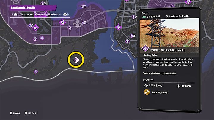 Z sekretem tym powiązany jest kamienny materiał (Rock Material) - Saints Row: Cutting Edge - opis przedsięwzięcia, znajdźki Edith - Saints Row - poradnik do gry