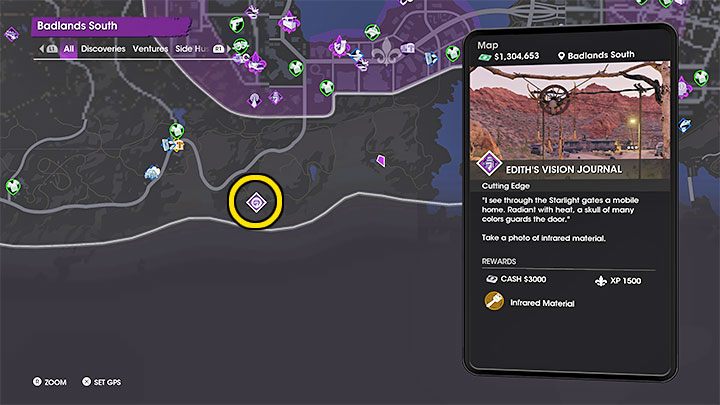 Z sekretem tym powiązany jest materiał podczerwieni (Infrared Material) - Saints Row: Cutting Edge - opis przedsięwzięcia, znajdźki Edith - Saints Row - poradnik do gry