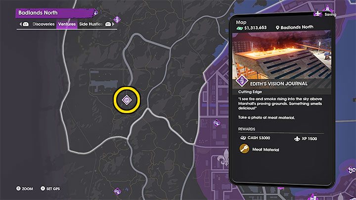 Z sekretem tym powiązany jest mięsny materiał (Meat Material) - Saints Row: Cutting Edge - opis przedsięwzięcia, znajdźki Edith - Saints Row - poradnik do gry