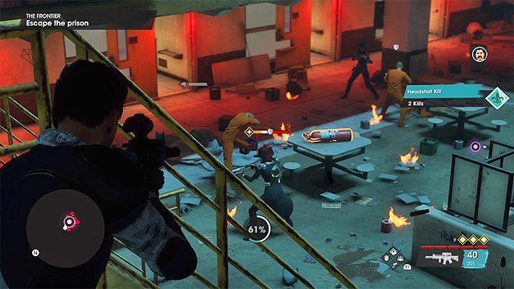 W ostatnim bloku więziennym spotkacie silniejszych wartowników, którzy mają dobre bronie i żółte paski pancerza - Saints Row 2022: Pogranicze (The Frontier) - solucja, opis przejścia - Saints Row - poradnik do gry